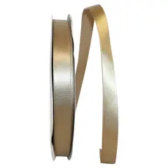 JAM Paper 5/8" x 100yd. Satin Single Face Ribbon Antique Gold