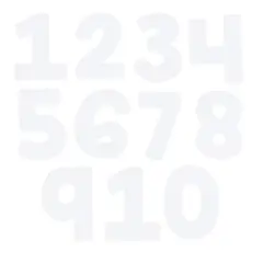 7" White Paper Collage Numbers by Creatology&trade;