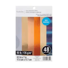 Metallic Foil Cardstock Paper Value Pack by Recollections&trade;, 4.5" x 7"