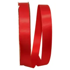 JAM Paper 7/8" x 100yd. Double Face Satin Allure Ribbon Hot Red