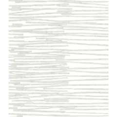 RoomMates Burundi Thatch Peel & Stick Wallpaper White/Gray