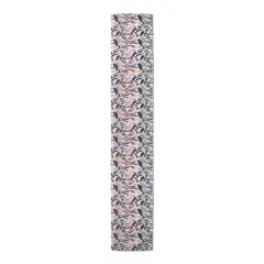 Navy And Pink Flowers Indoor/Outdoor Table Runner