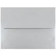 JAM Paper 4.375" x 5.75" Metallic Invitation Envelopes, 25ct. Silver Stardream