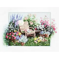 Luca-s Blooming Garden Counted Cross Stitch Kit