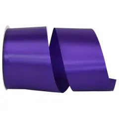 JAM Paper 2.5" x 50yd. Single Face Satin Allure Ribbon Regal Purple