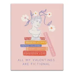 14" My Valentines are Fictional Canvas Wall Art