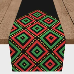 72" Diamond Kwanzaa 2 Table Runner