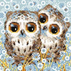 RIOLIS Little Owls Diamond Mosaic Kit, Square Diamonds