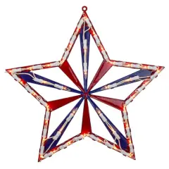 14" July 4th Star Window Silhouette Decoration