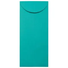 JAM Paper 5" x 11.5" Policy Business Colored Envelopes, 50ct. Sea Blue