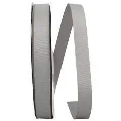 JAM Paper 7/8" Grosgrain Texture Ribbon Pewter