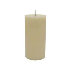 4" x 8" LED Wax Pillar Flickering Candle by Ashland&reg; Ivory