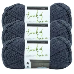 3 Pack Lion Brand&reg; Touch of Linen Yarn Slate