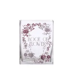 8" Book of Flowers Decorative Glass Container by Ashland&reg;