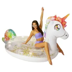 PoolCandy Glitterfied&reg; Gigantic Unicorn Pool Raft