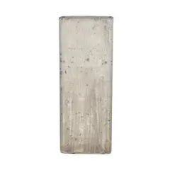 Hello Honey&reg; 11" Silver Crosshatch Textured Mercury Glass Vase