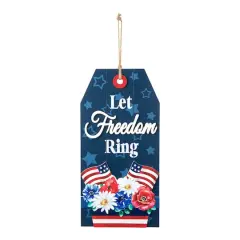 Glitzhome&reg; 15.75" Let Freedom Ring Sign Door Hanger