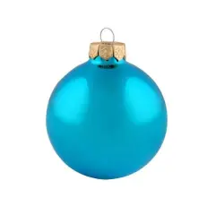 Whitehurst 28 Pack 2" Glass Ball Ornaments Teal Shiny