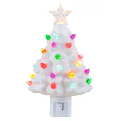 White Nostalgic Christmas Tree Nightlight, 2ct.