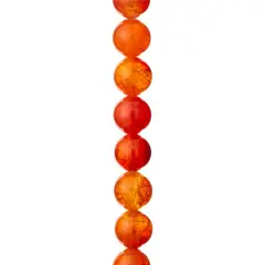 Amber Dyed Fire Agate Round Beads, 10mm by Bead Landing&trade;