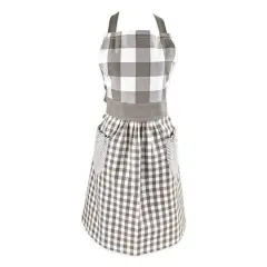 DII&reg; Gingham Print Apron Gray