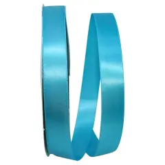 JAM Paper 7/8" x 100yd. Double Face Satin Allure Ribbon Turquoise