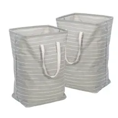 Honey Can Do Gray Collapsible Fabric Laundry Baskets, 2ct.