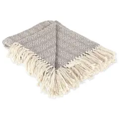 DII&reg; Gray Diamond Stitch Throw