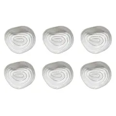 Hello Honey&reg; 7.25" White Stoneware Shell Bowls, 6ct.