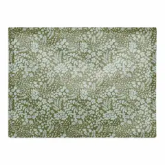 Dainty Floral Cotton Twill Placemat Green