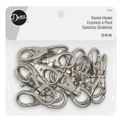 Dritz&reg; Silver 2.5" Swivel Hooks, 12ct.
