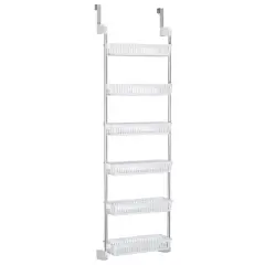 Household Essentials Over the Door Storage Rack White