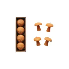 Hello Honey&reg; Unscented Mushroom-Shaped Votive Candles, 4ct. Orange