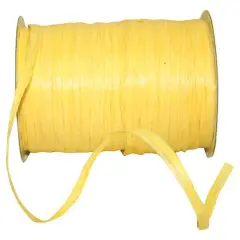 JAM Paper 1/4" Matte Raffia Ribbon, 100yd. Banana