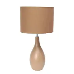 Creekwood Home Essentix 18.1" Light Brow Dewdrop Table Lamp