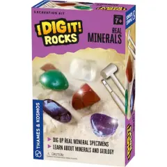 Thames & Kosmos I Dig It! Rocks Real Minerals Excavation Kit