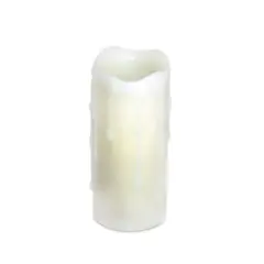 1.75" x 4" LED Wax Dripping Pillar Candle Set