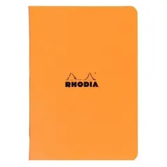 Rhodia&reg; Orange Side Stapled Lined Notebook, 9" x 11.75"
