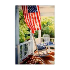 Stupell Industries Vintage American Porch Canvas Wall Art