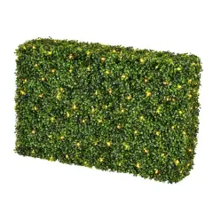 3ft. LED Artificial Green Boxwood Hedge