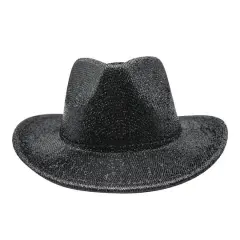 Shiny Black Cowboy Hat by Celebrate It&trade;