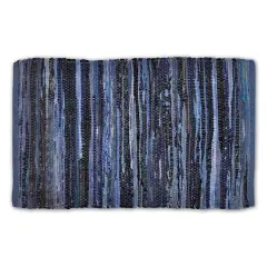 DII&reg; Multi Nautical Blue Rag Rug, 20" x 31.5"