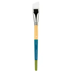 Princeton&trade; Snap!&trade; Series 9850 White Taklon Short Handle Angle Shader Brush