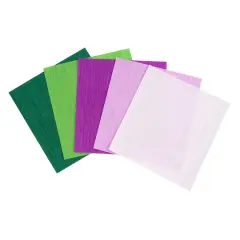 6" x 6.5" Greens & Purples Crepe Paper, 25 Sheets by Recollections&trade;