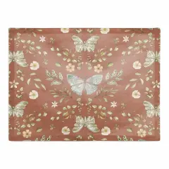 Butterfly Cotton Twill Placemat Rust Orange