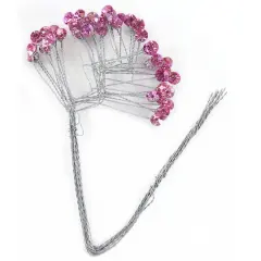 Jam Paper Floral Rhinestone Spray, 12ct. Pink