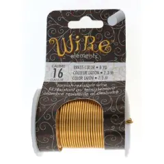 The Beadsmith&reg; Wire&trade; Elements 16 Gauge Tarnish-Resistant Wire Brass