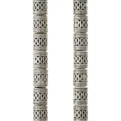 Silver Snake Carved Metal Tube Beads, 9mm by Bead Landing&trade;