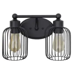 Lalia Home Ironhouse 2 Light Industrial Cage Vanity