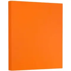 JAM Paper Matte 8.5" x 11" Extra Heavyweight Cardstock, 25 Sheets Mandarin Orange